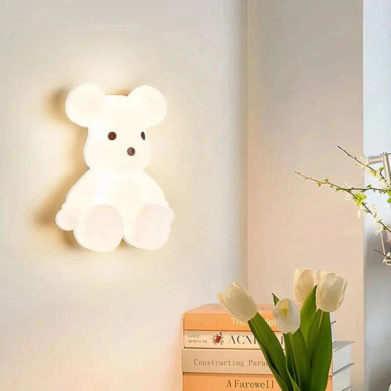 Luminária de Parede Infantil Urso Branco Luminária de Parede 13 Kabannas