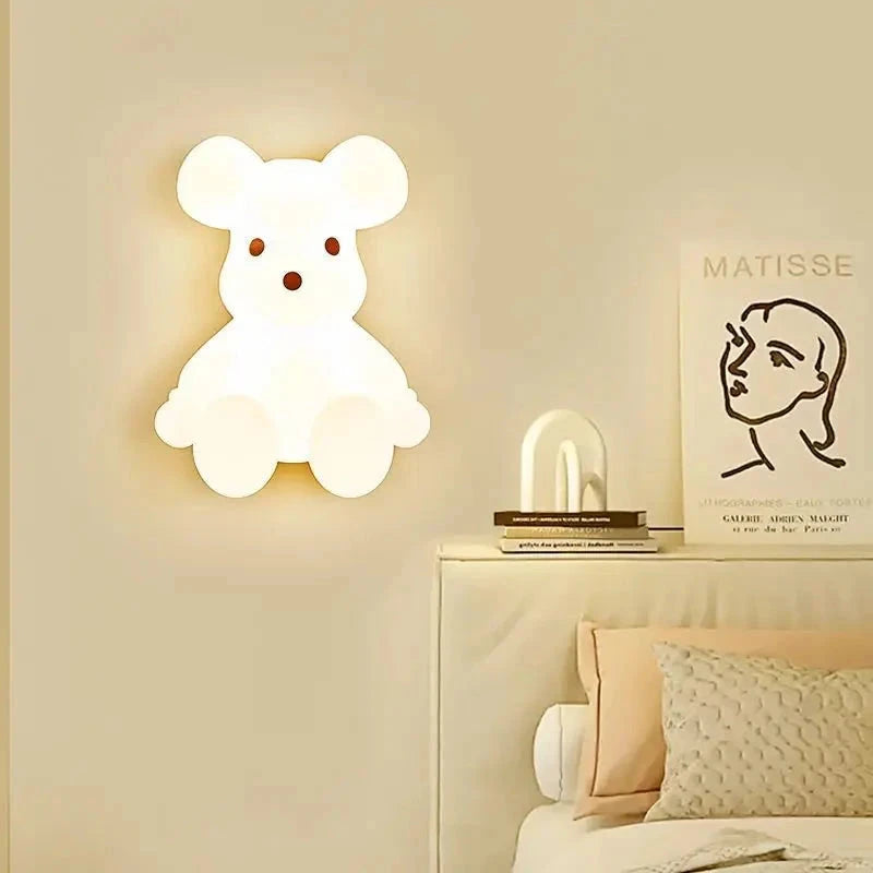 Luminária de Parede Infantil Urso Branco Luminária de Parede 13 Kabannas
