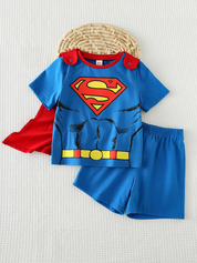 Fantasia Superman Infantil com Capa e Shorts
