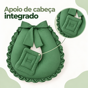Apoio de cabeça integrado à almofada de amamentação