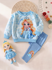 Conjunto Bebê Menina Moletom Tie Dye Princesa e Legging
