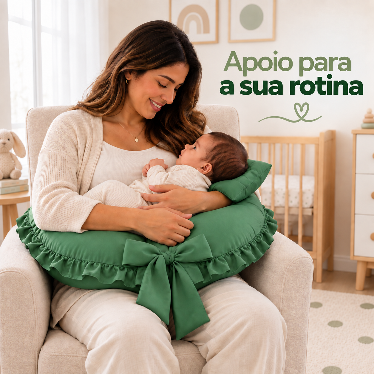 Uso real da almofada de amamentação na rotina