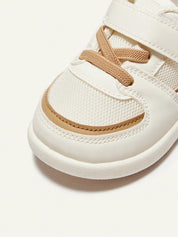Tênis Infantil Unissex Velcro Cadarço Decorativo Mesh Respirável