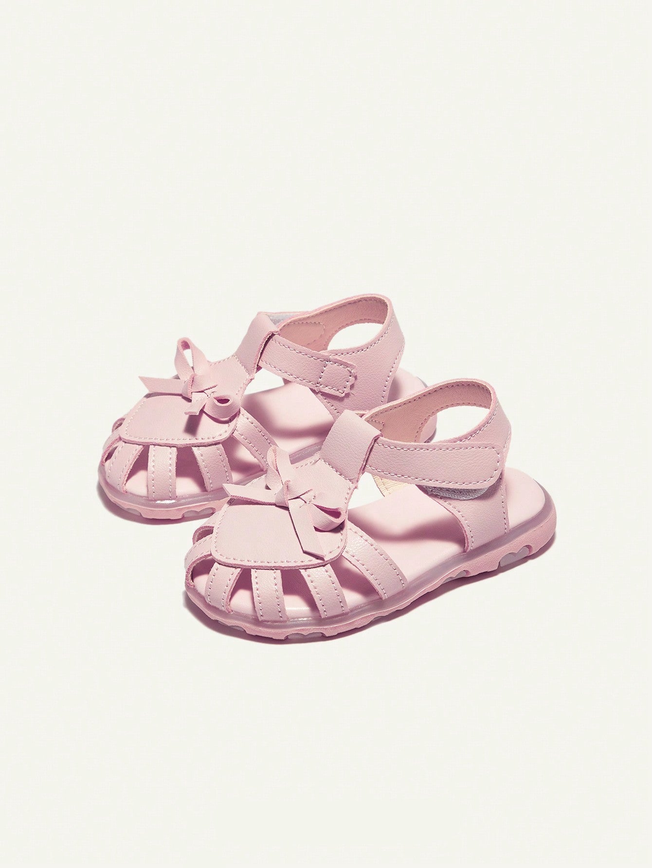 Sandália Infantil Menina Estilo Princesa Fechada com Luz LED Velcro