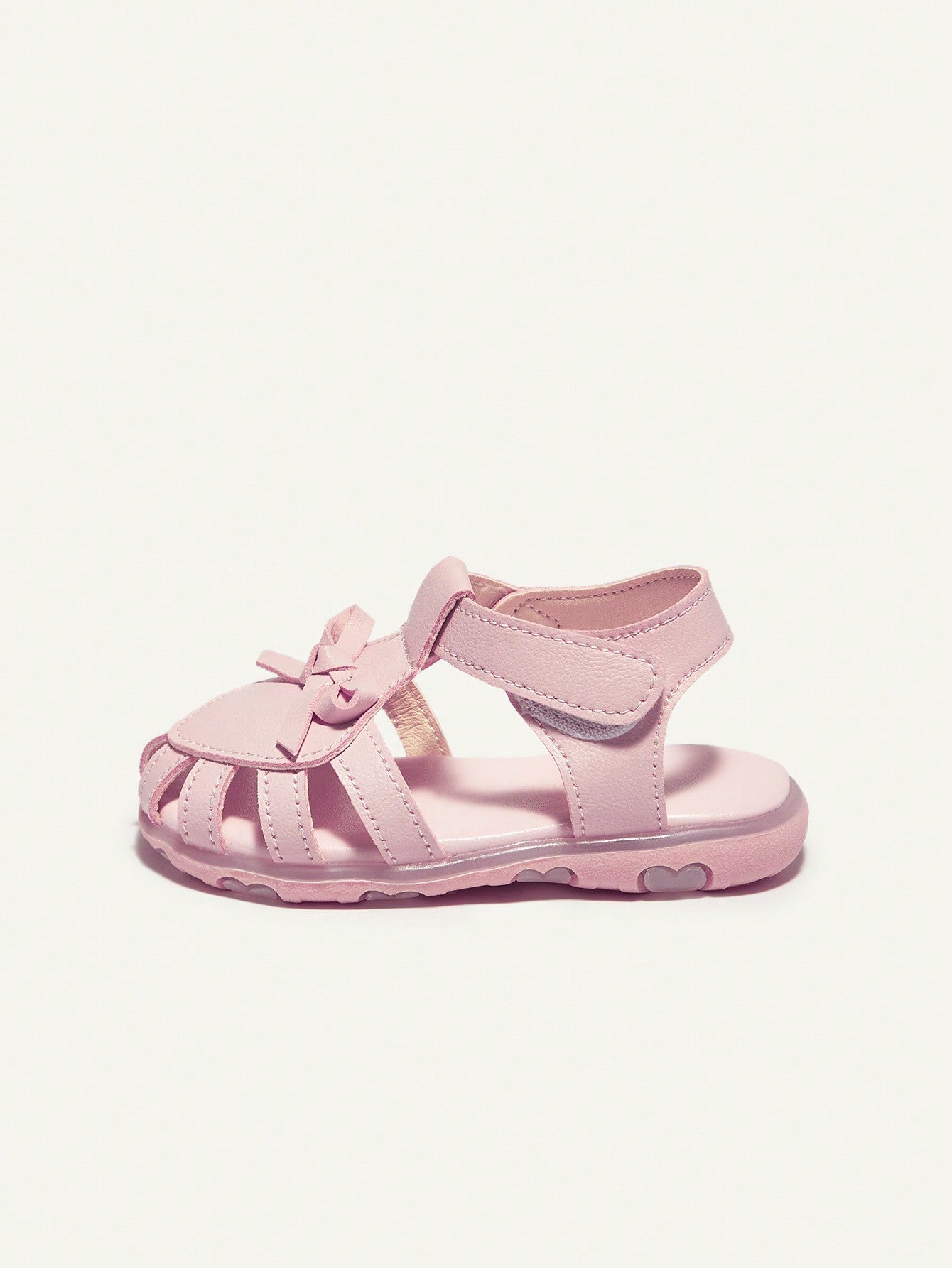 Sandália Infantil Menina Estilo Princesa Fechada com Luz LED Velcro