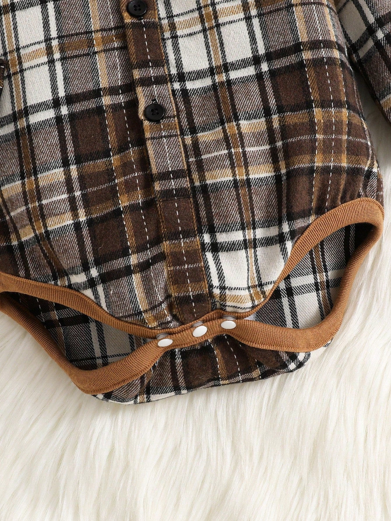 Conjunto 2 Peças Bebê Menino Body Xadrez Manga Longa e Jardineira