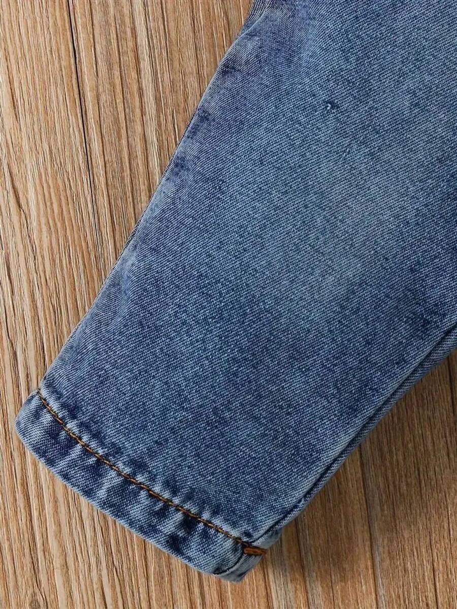 Conjunto Infantil Bebê Menino Moletom Listrado Aplique Elefante e Calça Jeans