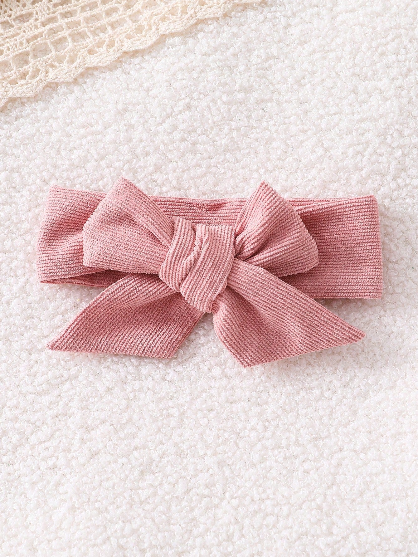 Conjunto 2 Peças Body Jardineira Bebê Menina Canelado Coelho com Tiara