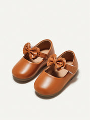 Sapatilha Infantil Menina Mary Jane Laço Decorativo Couro
