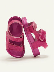 Sandália Infantil Menina Dupla Tira Velcro Glitter