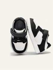 Tênis Infantil Bebê Estilo Sneaker Velcro e Cadarço Couro