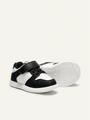 Tênis Infantil Bebê Estilo Sneaker Velcro e Cadarço Couro