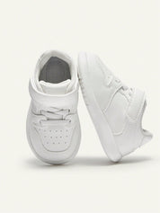 Tênis Infantil Bebê Estilo Sneaker Velcro e Cadarço Couro