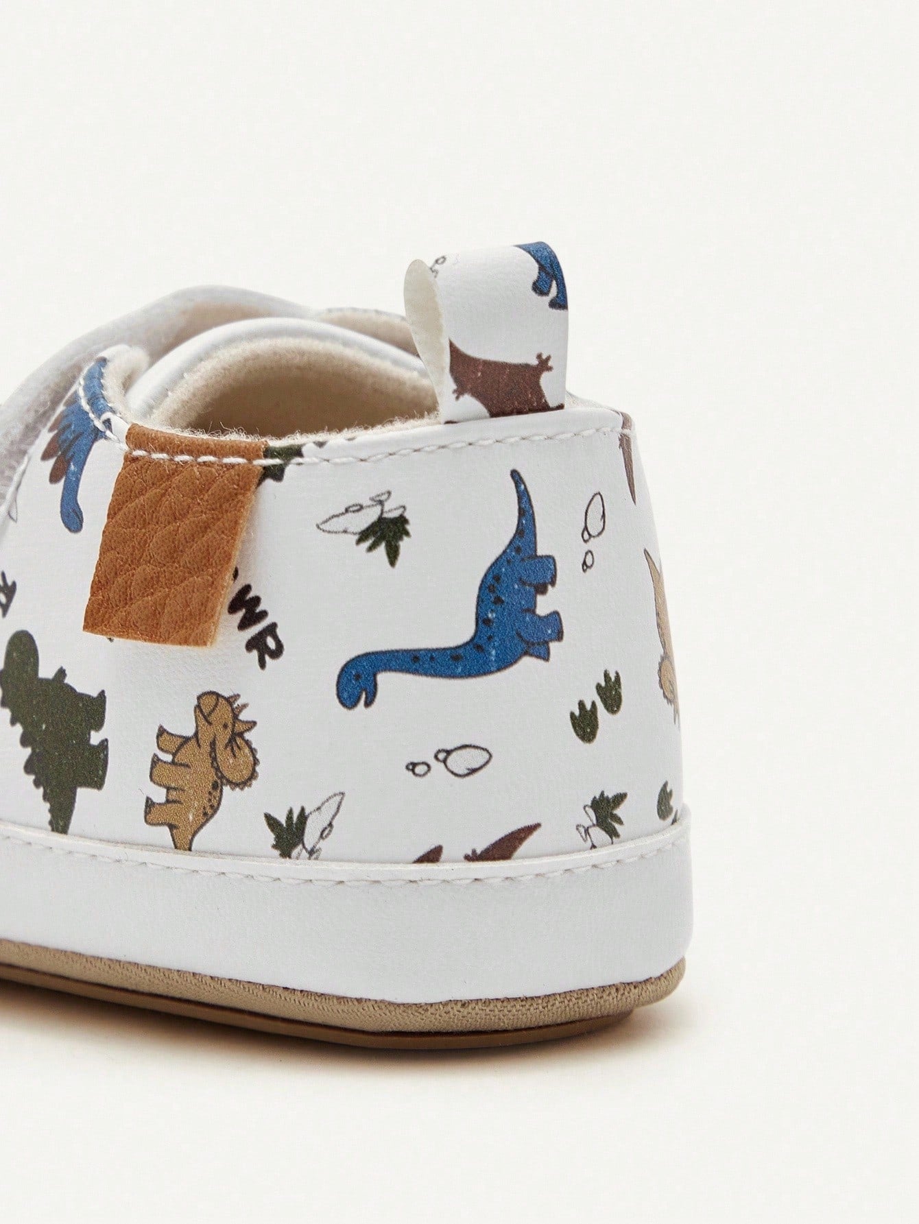Tênis Bebê Menino Velcro Duplo Dinossauro Sola Antiderrapante