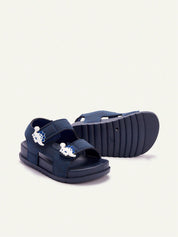 Sandália Infantil Menino Velcro Duplo Aplique Dinossauro
