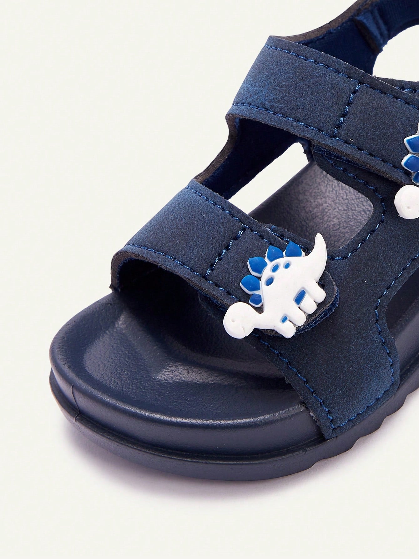 Sandália Infantil Menino Velcro Duplo Aplique Dinossauro