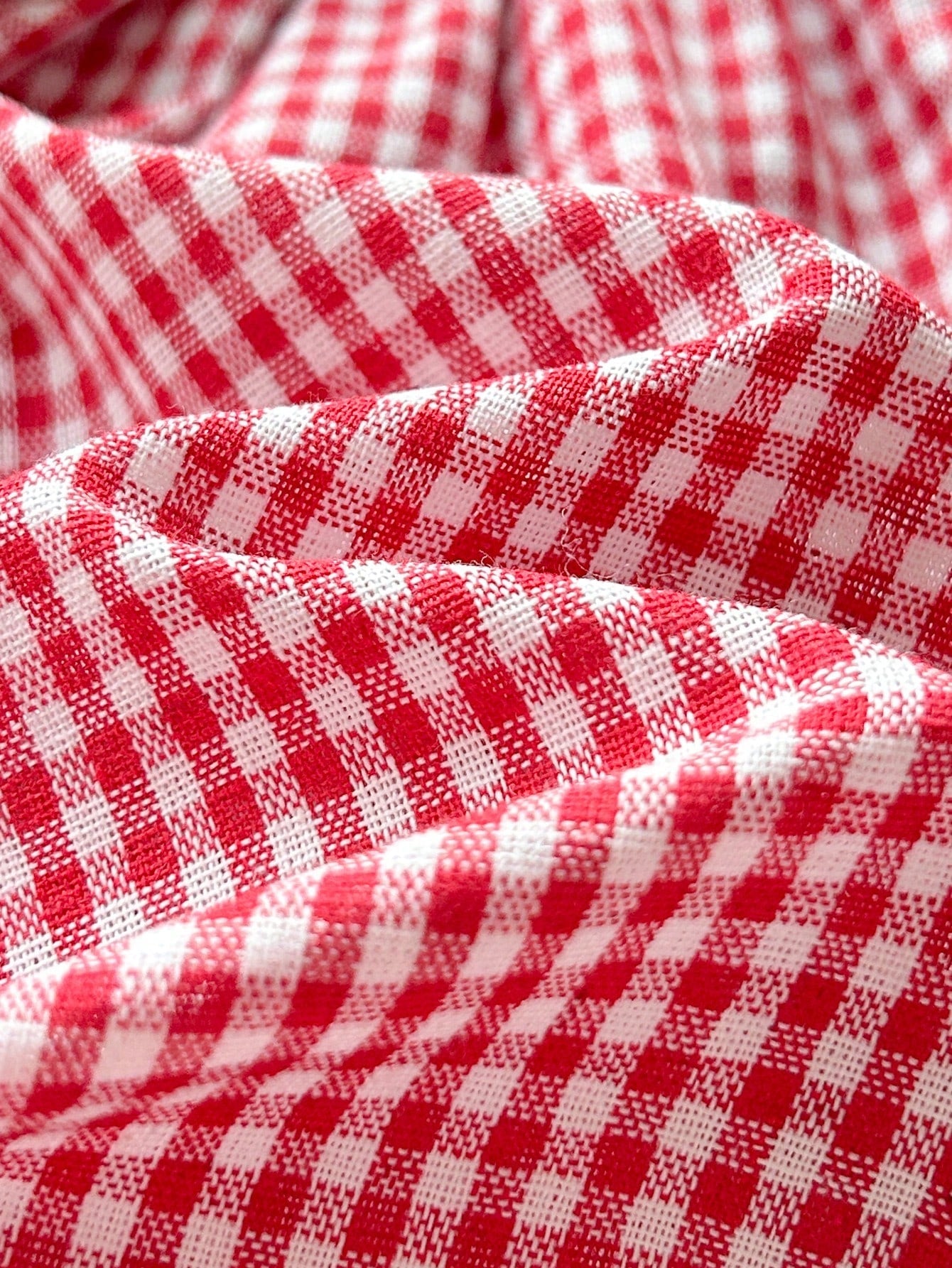 Vestido Bebê Menina Xadrez Gola Bordada Pato Manga Bufante Laço