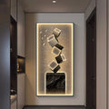 Quadro Decorativo Cubos Abstratos LED - Art Luxury