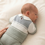 Macacão Bebê de Malha Listrado Confortável