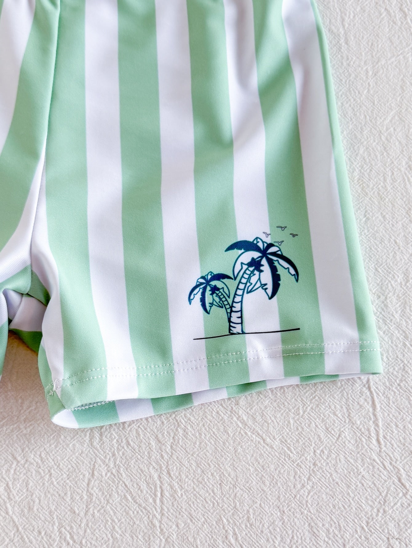 Conjunto de Banho Infantil Menino Manga Longa Surf e Sunga Bermuda Listrada