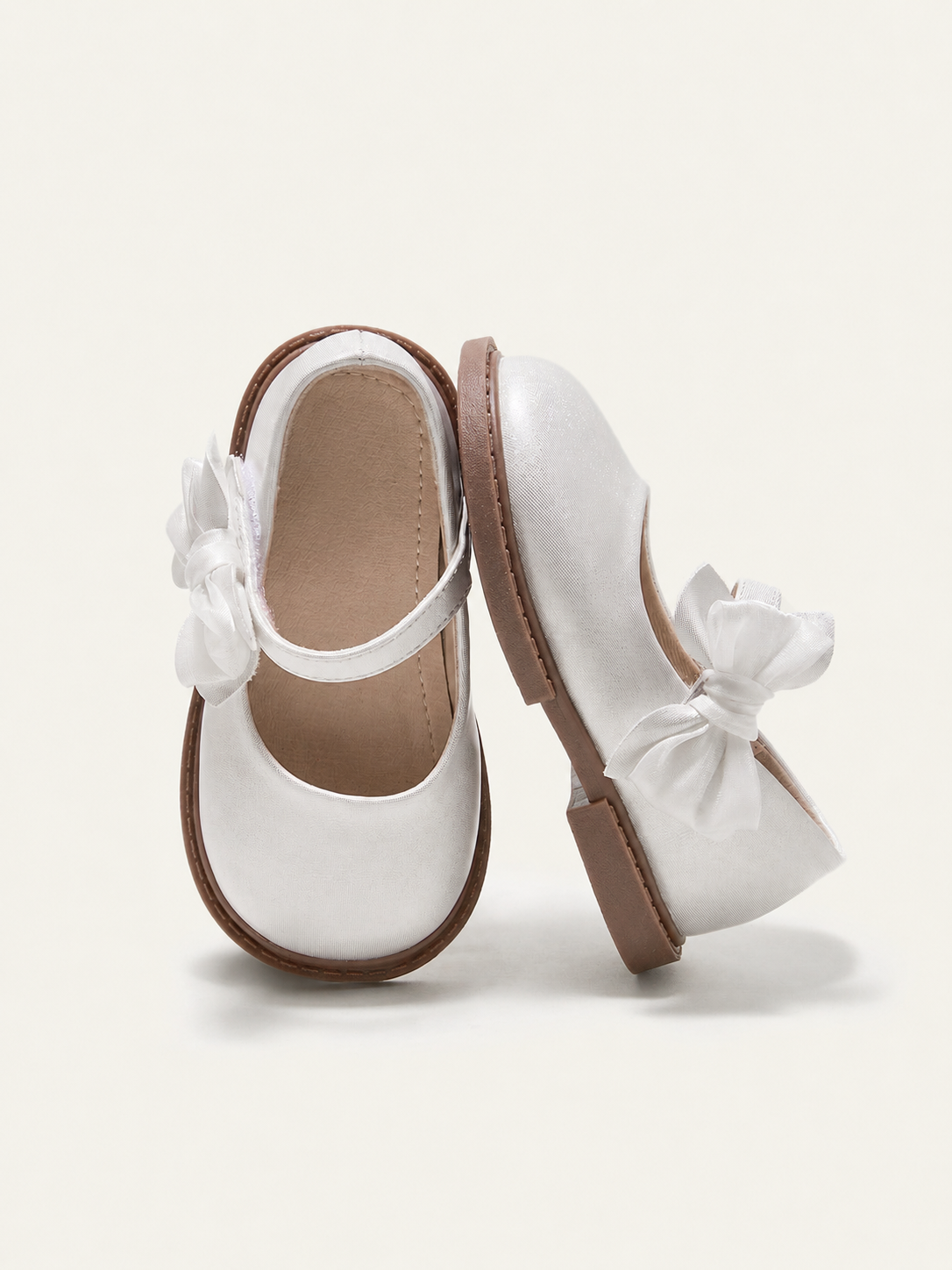 Sapatilha Infantil Menina Mary Jane com Laço Organza Acetinada
