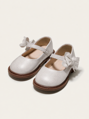 Sapatilha Infantil Menina Mary Jane com Laço Organza Acetinada