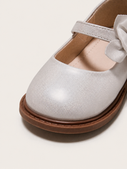Sapatilha Infantil Menina Mary Jane com Laço Organza Acetinada