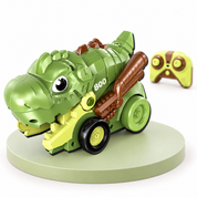 Carrinho Dinossauro Controle Remoto Infantil com Minicarrinhos Magnéticos