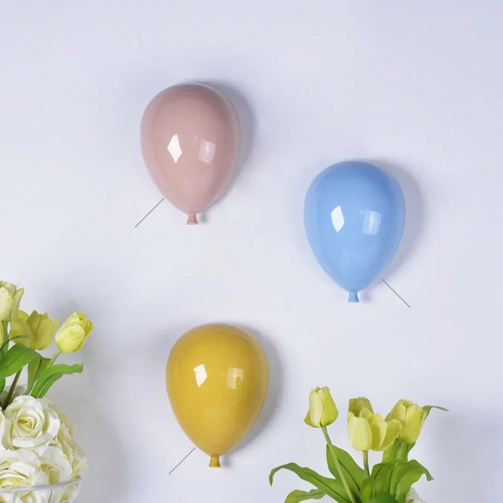 Pingente Balão de Cerâmica para Decoração Infantil