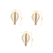 Decoração Infantil Balão de Ar Quente 3D em Madeira - Conjunto 3 Peças