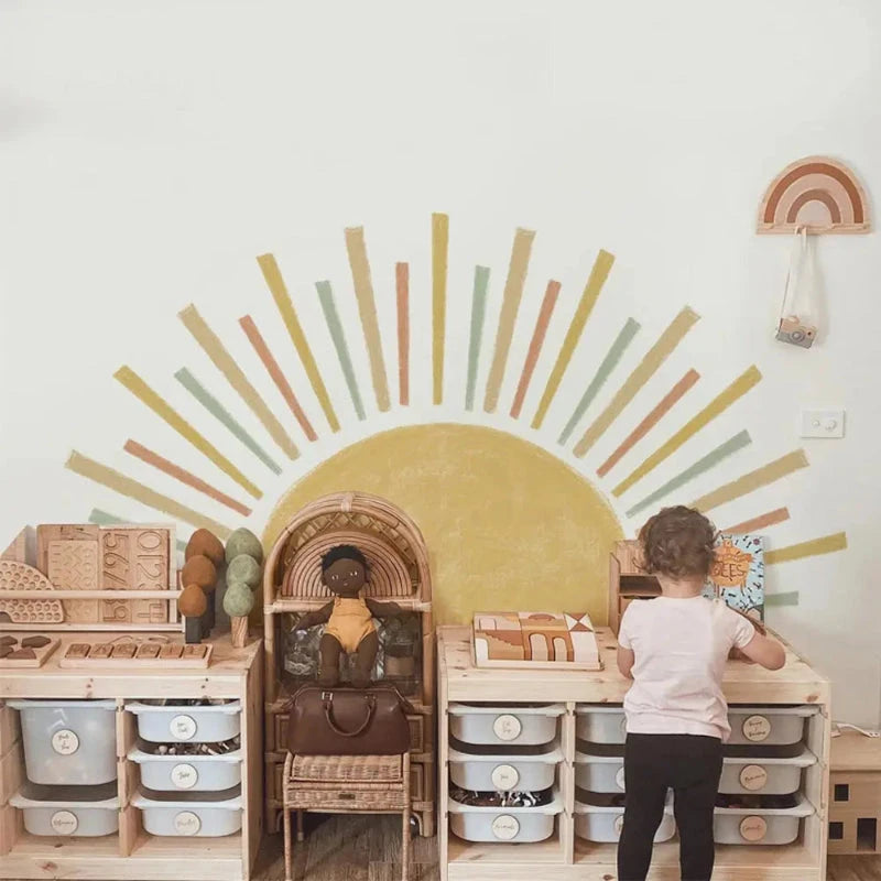 Adesivo de Parede Boho Sol para Quarto Infantil Adesivos de Parede 05 Kabannas 