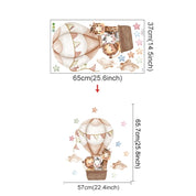 Adesivo de Parede Infantil Balão de Ar Quente com Animais Adesivos de Parede 04 Kabannas Balão listrado 