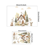 Adesivos de Parede Aquarela com Animais para Quartos Infantis Adesivos de Parede 05 Kabannas 