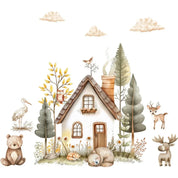 Adesivos de Parede Aquarela com Animais para Quartos Infantis Adesivos de Parede 05 Kabannas 