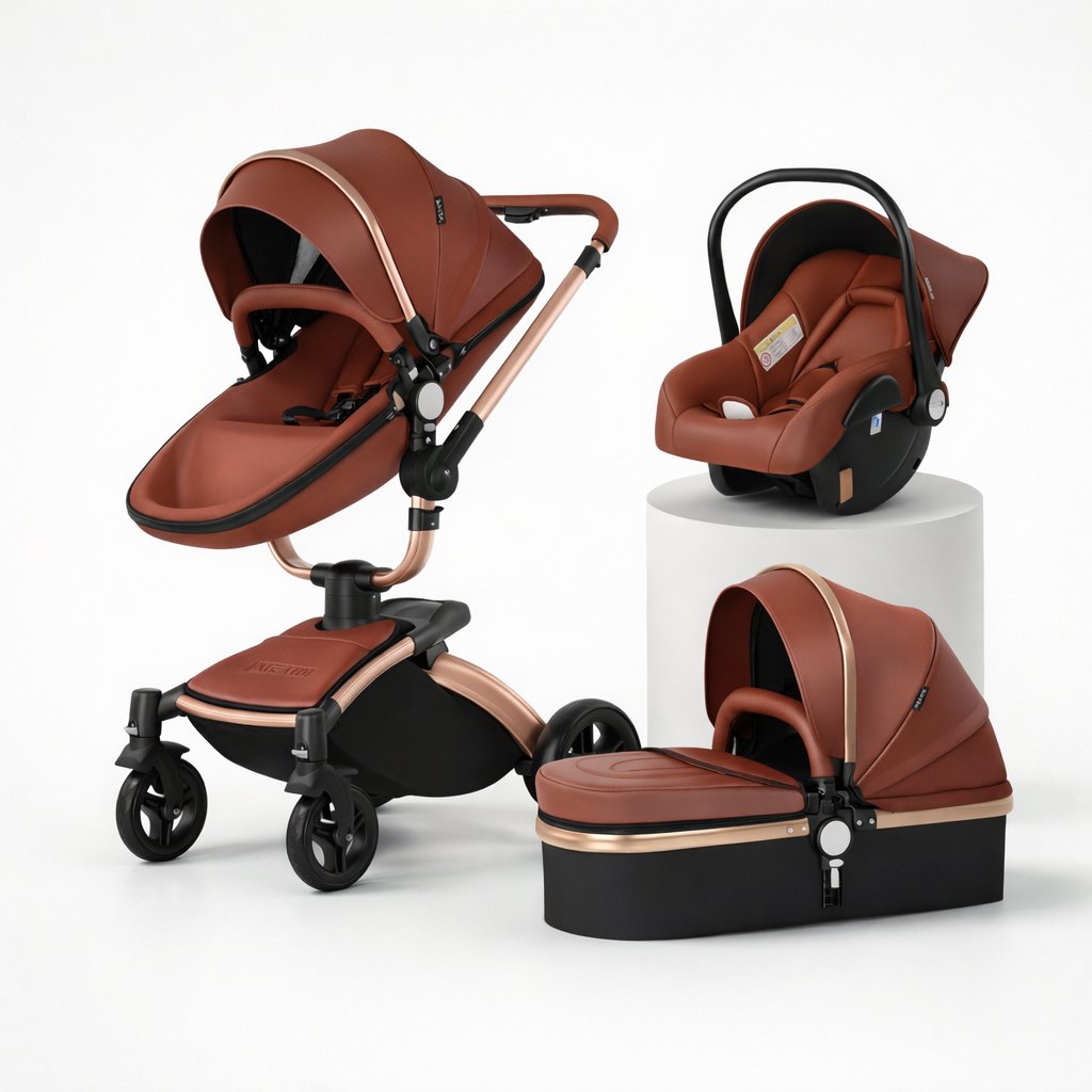 Agape Luxe 3 em 1 — Marrom Carrinho de Bebê 23 Kabannas 