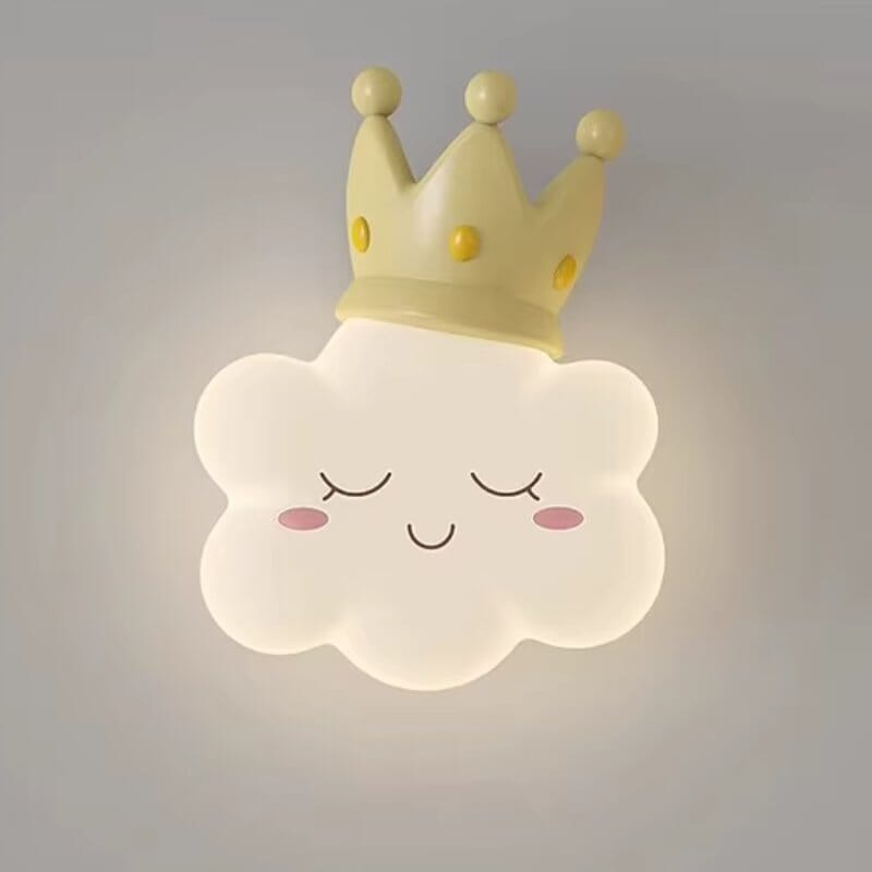 Arandela de Parede Infantil Nuvem Fofa Luminária de Parede 06 Kabannas Nuvem - Coroa 