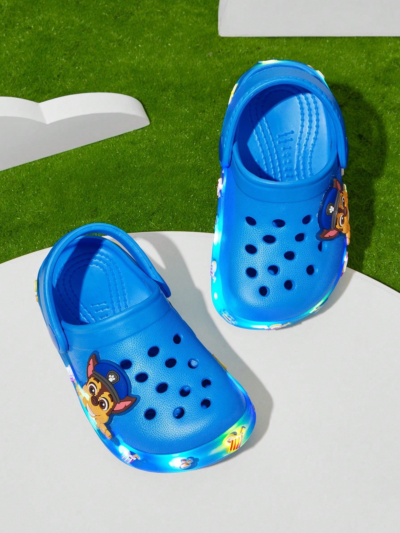 Babuche Infantil Menino Patrulha Canina Azul com Luz - Azul