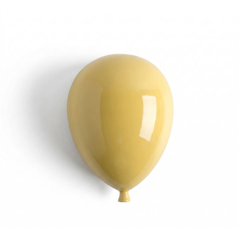 Balão 3D de Cerâmica para Parede Infantil Balões 3D para Parede 01 Kabannas Amarelo 