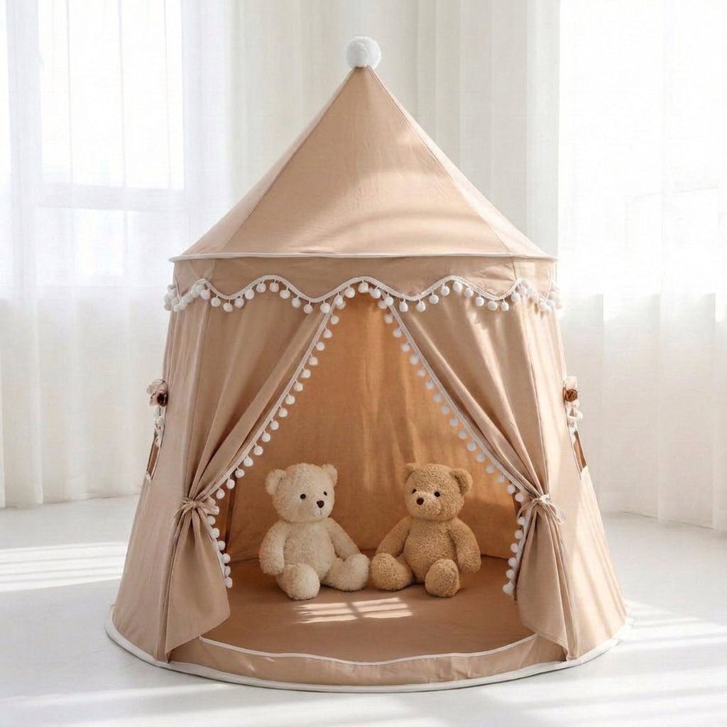 Barraca infantil Castelo Dobrável para Brincar Cabana Infantil 01 Kabannas Caramelo 110x130 cm 