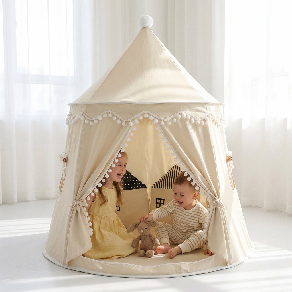Barraca Infantil Castelo Dobrável para Brincar Cabana Infantil Decoração para Quarto Infantil Barraca Infantil Castelo 02 Kabannas 