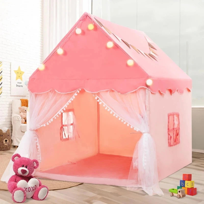 Barraca Infantil Portátil Princesa Brinquedo Infantil 01 Kabannas Rosa 