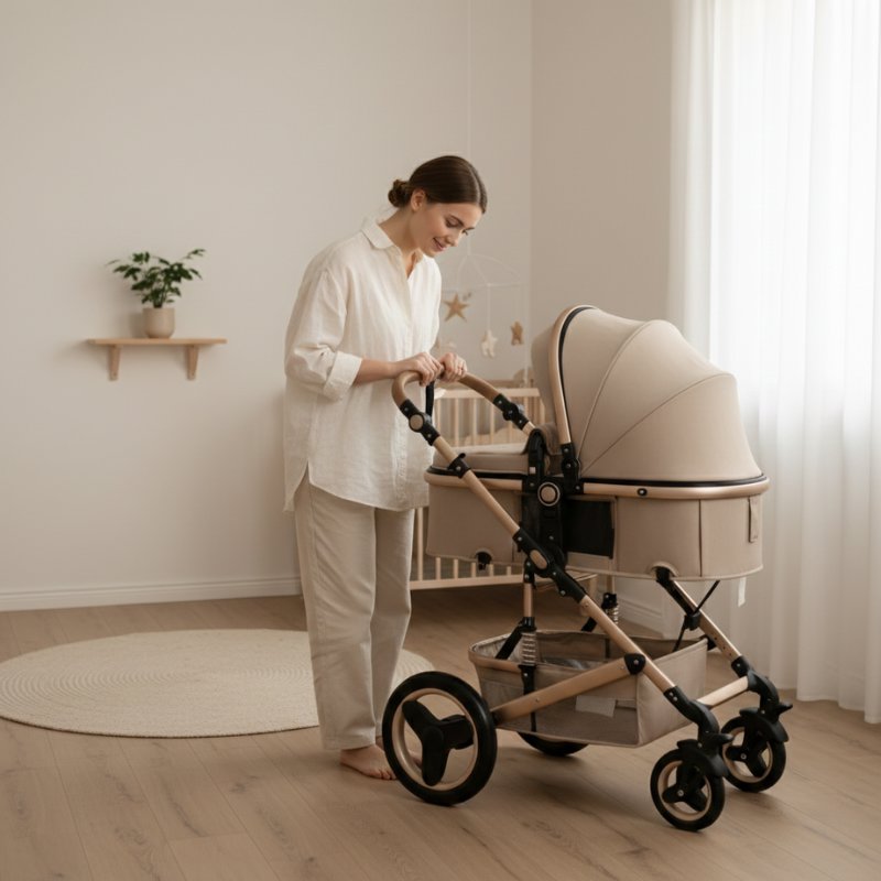 Belecoo Luxe 3 em 1 — Bege Carrinho de Bebê 26 Kabannas 