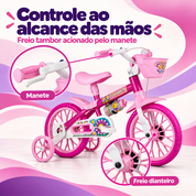Freio dianteiro acionado pelo manete da bicicleta Nathor Flower