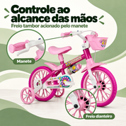 Freio tambor dianteiro da bicicleta infantil Nathor Flower