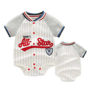 Body Infantil Baseball Colorido Manga Curta Body Infantil 01 Kabannas Cinza 0-3 Meses 