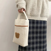 Bolsa Bege para Bebê com Estampa de Urso Bolsas de Fraldas 04 Kabannas 