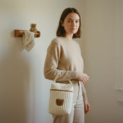 Bolsa Bege para Bebê com Estampa de Urso Bolsas de Fraldas 04 Kabannas 