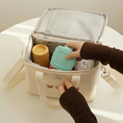 Bolsa Térmica Multifuncional para Mamães com Bordado de Ursinho Bolsa de Fraldas 02 Kabannas 