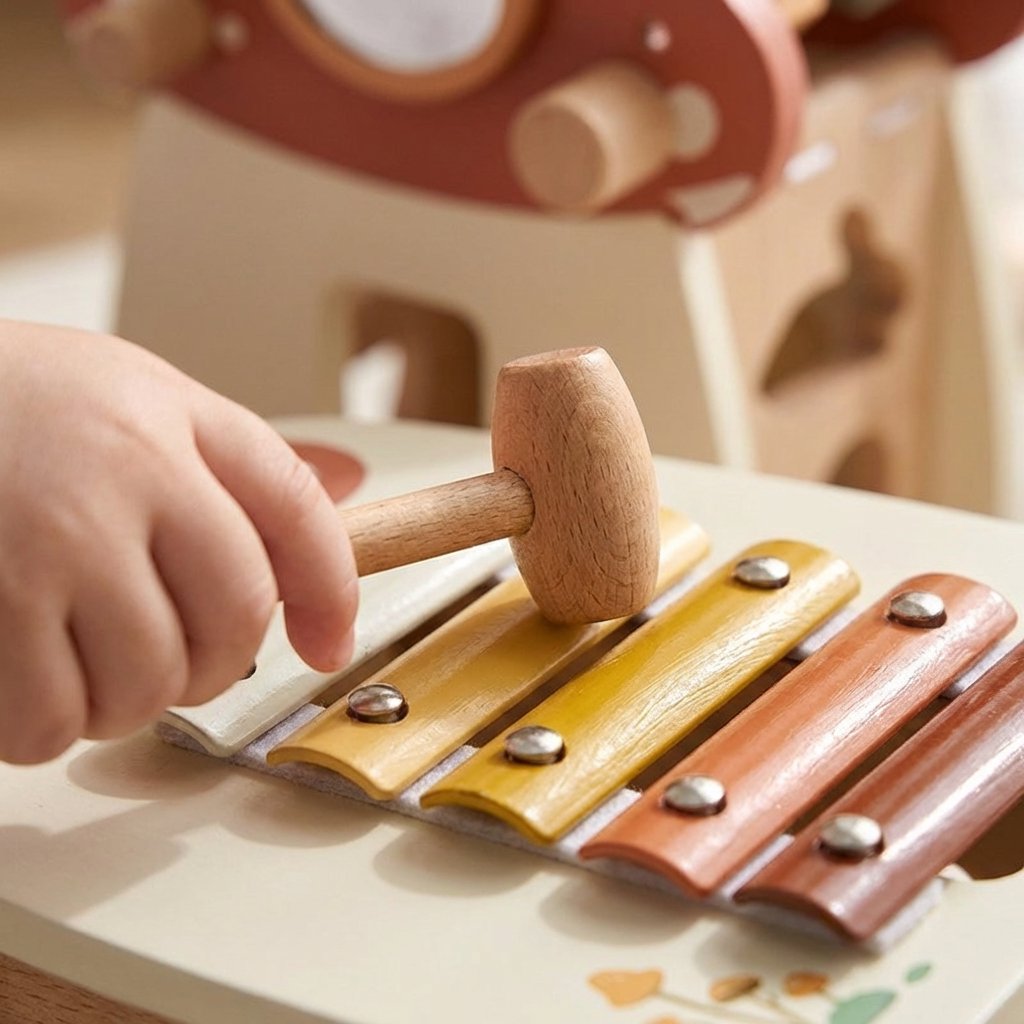 Brinquedo Montessori de Madeira 5 em 1 Cogumelo Educativo Infantil Brinquedos de Madeira 09 Kabannas 
