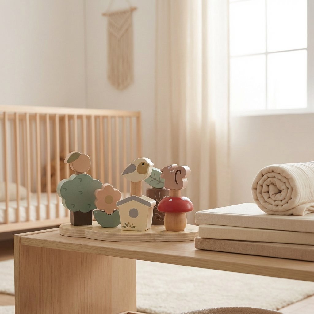 Brinquedo Montessori de Madeira Encaixe e Equilíbrio Jardim Educativo Brinquedos de Madeira 15 Kabannas 